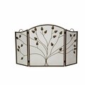 Dagan Leaf Design 3 Fold Arched Screen, Bronze S509